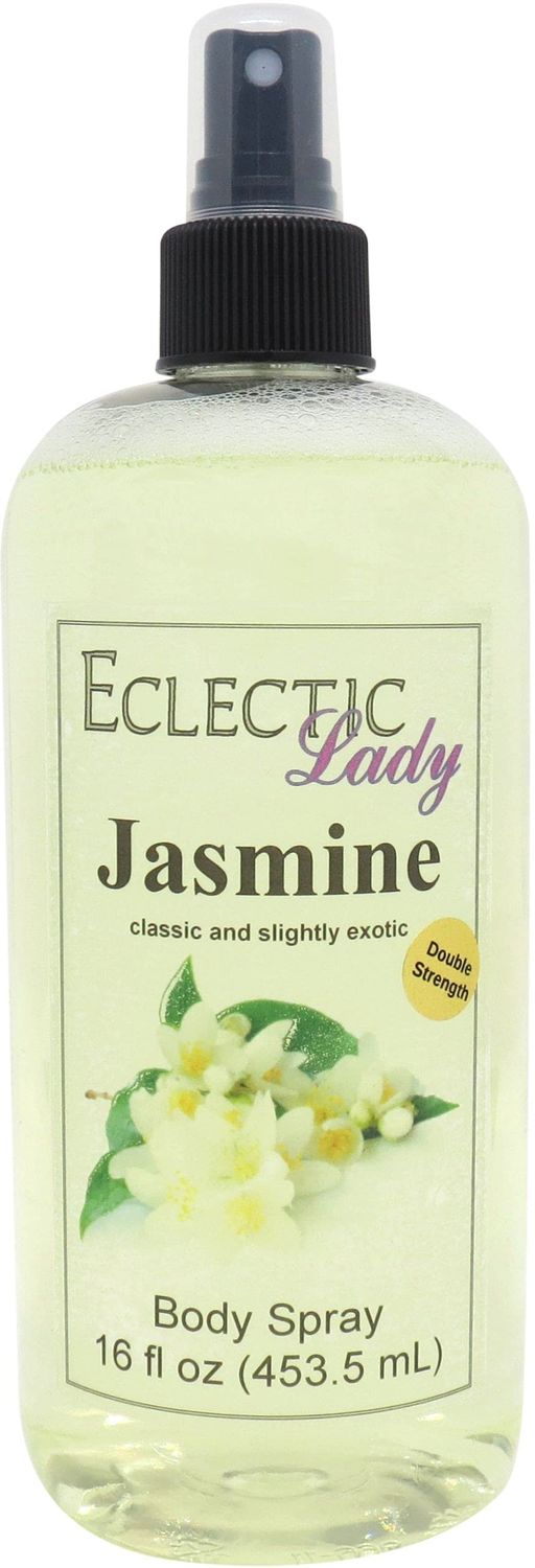 Eclectic Lady Jasmine Body Spray, Double Strength, 16 ounces, Body Mist for Women with Clean, Light &amp; Gentle Fragrance, Cologne with Soft, Subtle Aroma For Daily Use