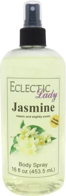 Eclectic Lady Jasmine Body Spray, Double Strength, 16 ounces, Body Mist for Women with Clean, Light &amp; Gentle Fragrance, Cologne with Soft, Subtle Aroma For Daily Use