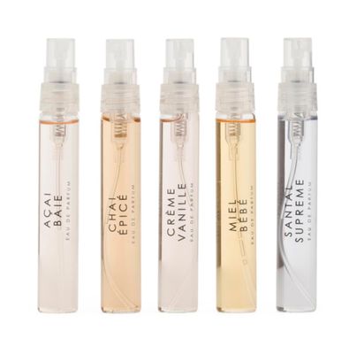 Tru Fragrance Gourmand ACAI BAIE, CHAI EPICE, CREME VANILLE, MIEL BEBE, SANTAL SUPREME Eau de Parfum 5 Piece Travel Set 0.23 fl oz