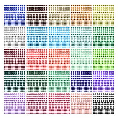 JKanruh 4300pcs 25 Colors 3mm to 5mm Self-Adhesive Face Gems Stickers,Colorful Bling Rhinestone Sticker Sheet for DIY Crafts,Face,Nail,Body,Makeup,Wedding,Decor,Embellishments(25 Sheets,3 Size)