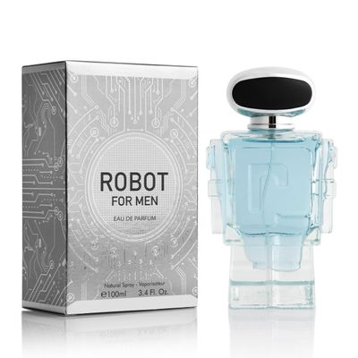 Robot for Men - Woody Aromatic Fragrance - Top Notes of Lavender, Lemon Zest &amp; Apple - Base Scents of Lavender, Vanilla &amp; Vetiver Nuances - Free of Paraben - Elegant 100ml Bottle, Parfume for Men