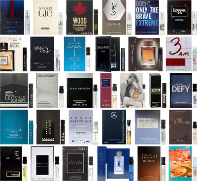 JRoBeauty High End Random Selection Designer Fragrance Cologne Sampler Set for Men - (Pack of 8 Sample Vials)