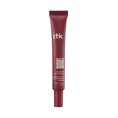ITK Skincare Salicylic Acid Acne Spot Treatment for Face, Back &amp; Body - Fast Active Acne Relief - Pimple Cream for Acne Prone Skin - Clear Blemishes Fast with Tea Tree Oil - 0.5oz