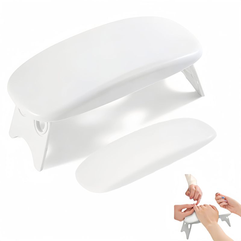 Foldaway Nail Arm Rest,Wrist Support,Nail Stylist Supplies,Very Lightweight and Easy to Carry,White