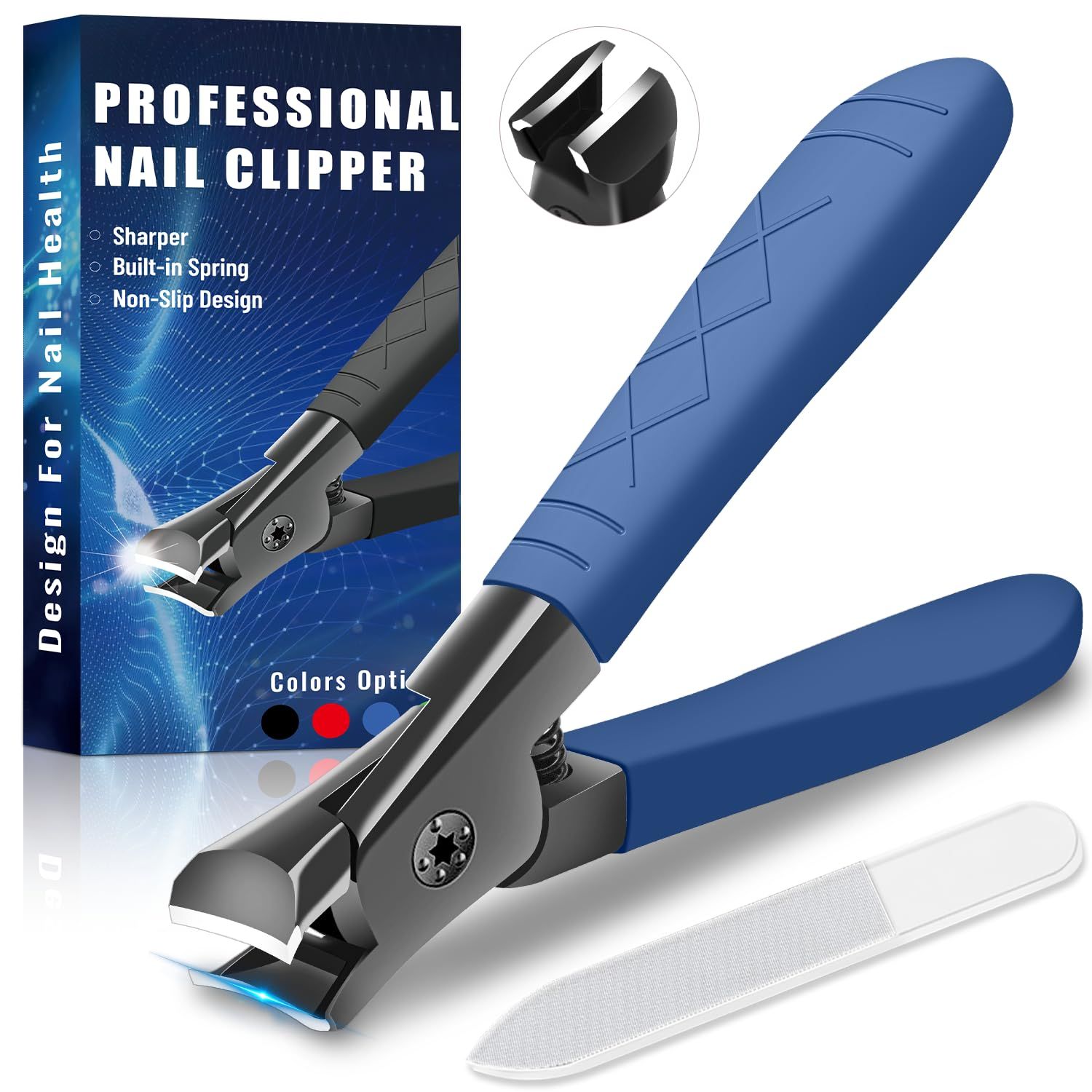 Professional Ultra Sharp Nail Clippers for Thick Finger &amp; Toenails - Long Handle, Suitable for Men, Women &amp; Seniors