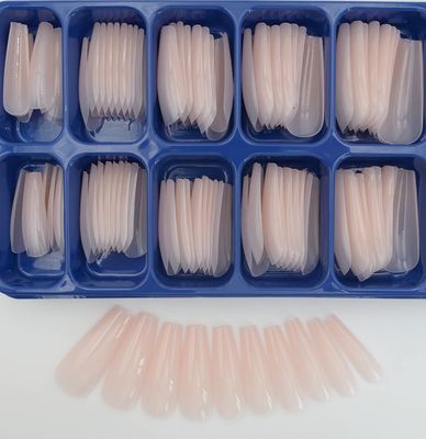 LoveOurHome 100PC Coffin Press on Nails Long Fake Nails Nude Acrylic Nails Press ons Coffin Nails Medium Ballerina False Nail Colored Full Cover Artificial Fingernails Tips Presson Nails for Women