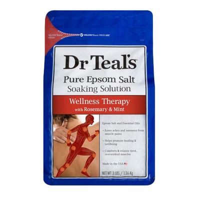Dr. Teals Epsom Salt Soaking Solution, Rosemary and Mint, 48 Ounce