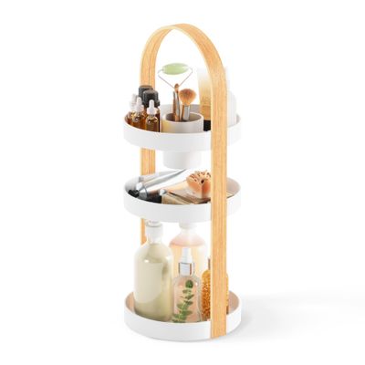 Umbra Bellwood Cosmetic Organizer, (50.2x19.5x19.3cm), White/Natural