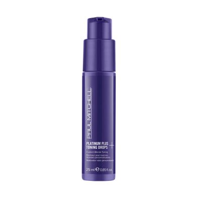 Paul Mitchell Platinum Plus Violet Toning Drops, Banishes Brass Intensely Tones, Ideal for Blonde, Highlighted, Gray or Silver Hair, .85 fl oz