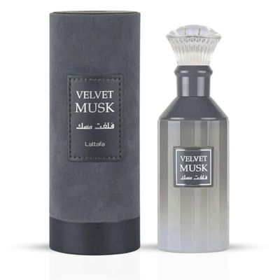 Velvet Musk Eau De Parfum Spray 100ML (3.4 OZ) By Lattafa | A Serene Fusion Of Airy White Musk, Creamy Vanilla &amp; Rich Amber.