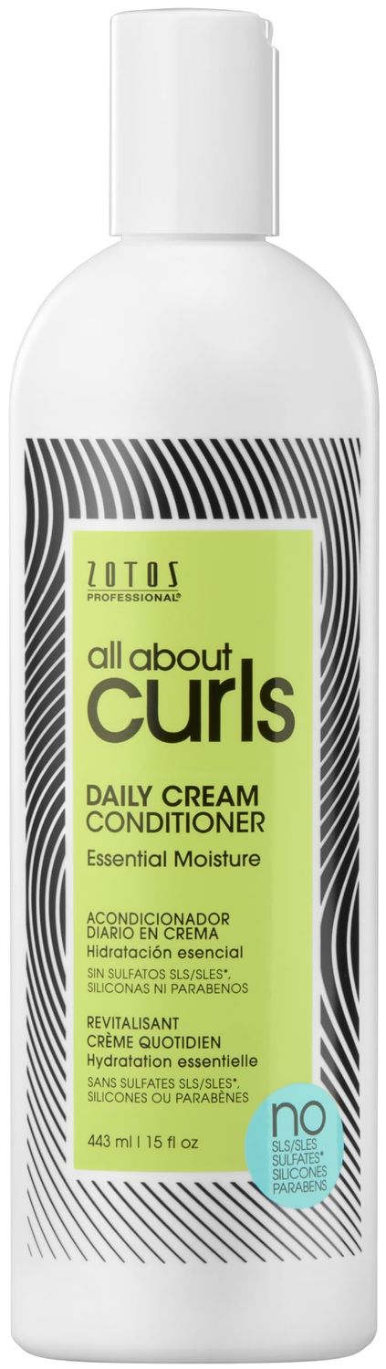 All About Curls Daily Cream Conditioner Essential Moisture for All Curly Hair Types | Strengthens | 3X Resistance to Breaking | Cruelty-Free &amp; Sulfate-Free, 15 Fl Oz