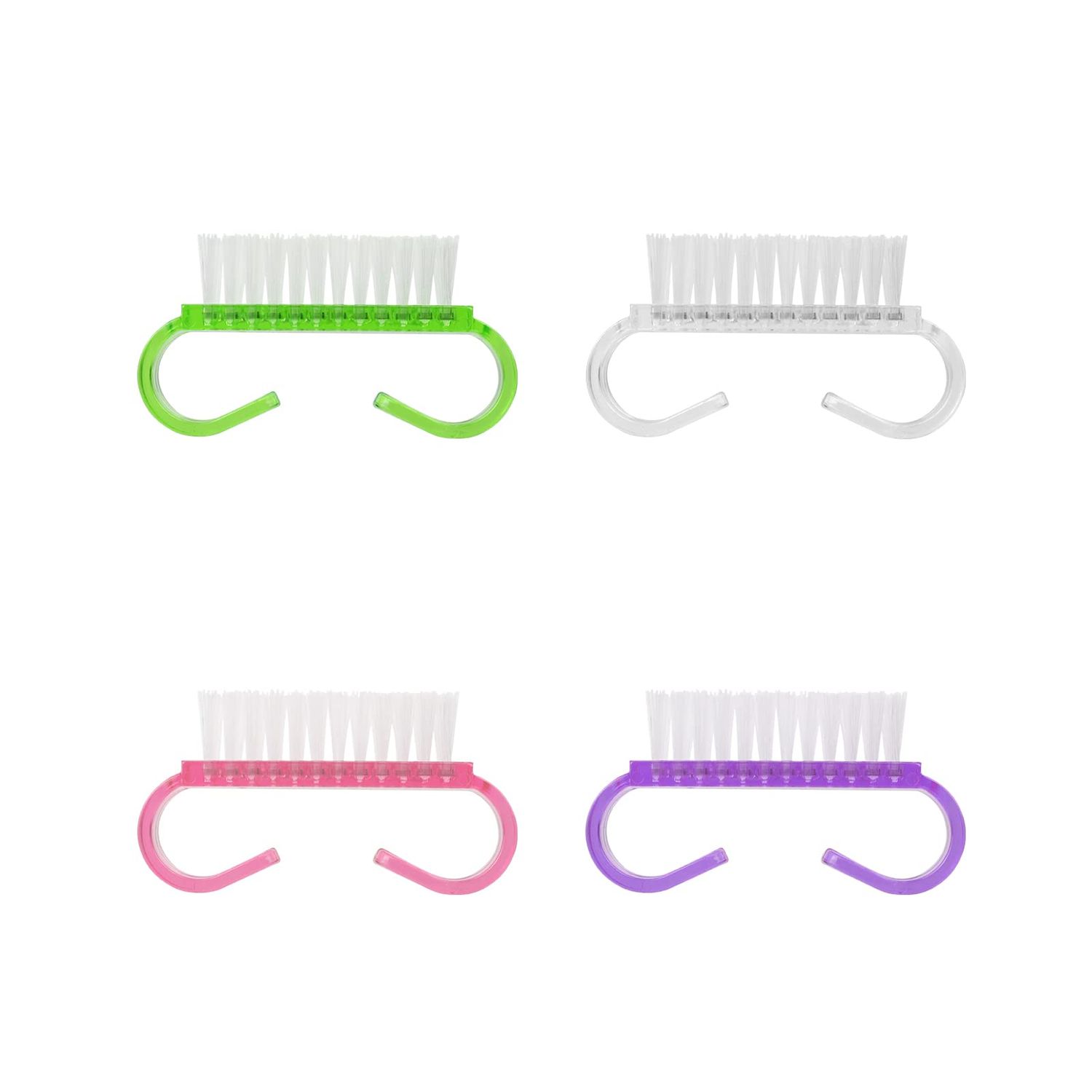 YEEPSYS Handle Grip Nail Brush, Hand Fingernail Brush Cleaner Scrubbing Kit Pedicure for Toes and Nails Men Women (Muticolored CSmall Size)