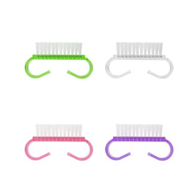 YEEPSYS Handle Grip Nail Brush, Hand Fingernail Brush Cleaner Scrubbing Kit Pedicure for Toes and Nails Men Women (Muticolored CSmall Size)