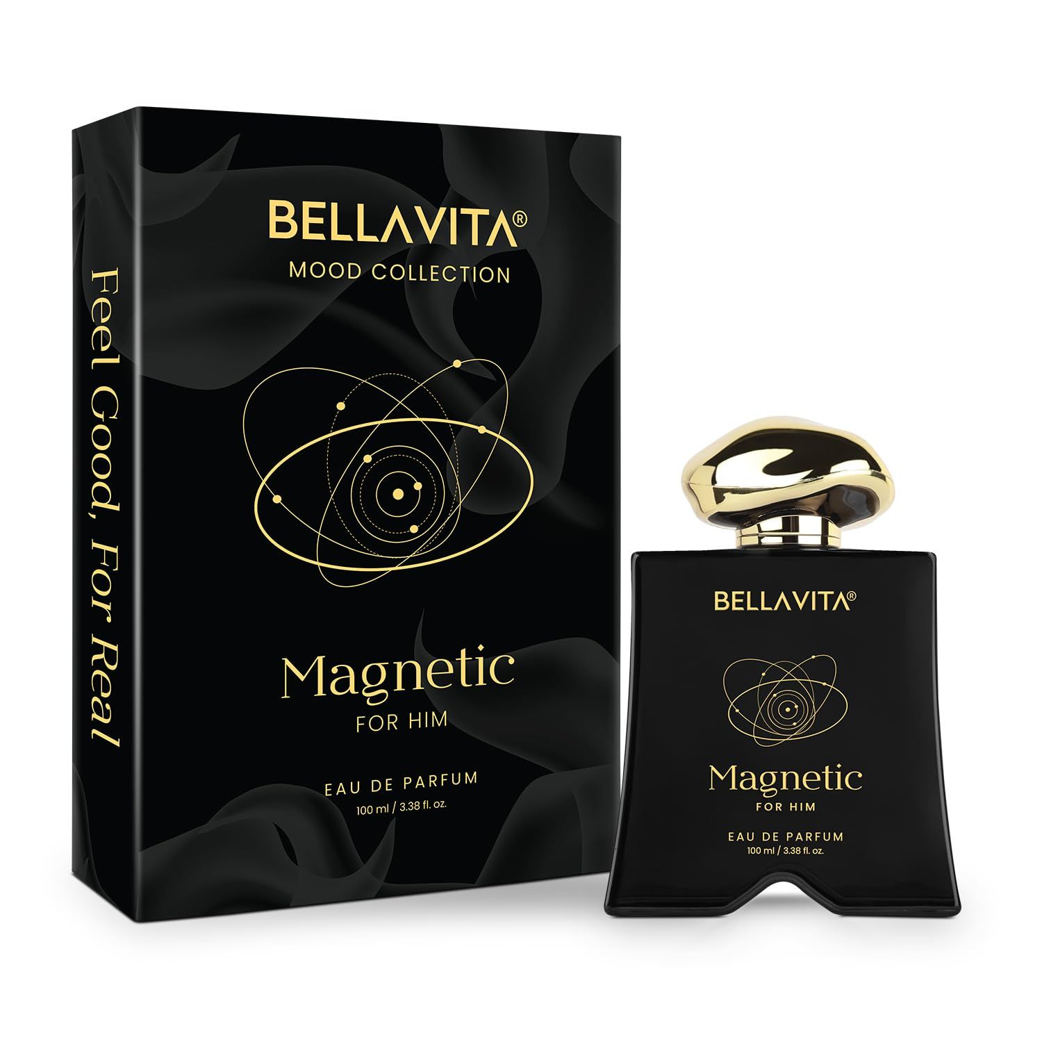 BELLAVITA Luxury Mood Collection MAGNETIC Perfume for Men 100ml | Pheromone Inspired Technology Long Lasting Fragrance | Notes of Grapefruit, Jasmine and Vanilla | Gourmet, Spicy Premium Fragrance
