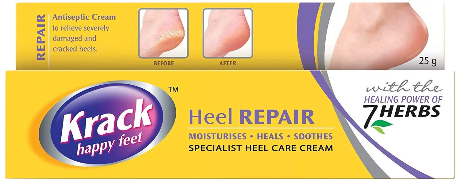 Krack Cream for Dry Rough &amp; Cracked Heels, Chapped Hands, Fissures &amp; Chilblains