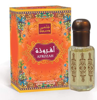 GULAYN Afrozah Arabian Perfume Oil Alcohol-Free Concentrated Perfume Oil, Attar Oil, Arabian Fragrance Long Lasting, Floral Fruity Gourmand and Musk, Dubai Arabic Perfume for women 12ml