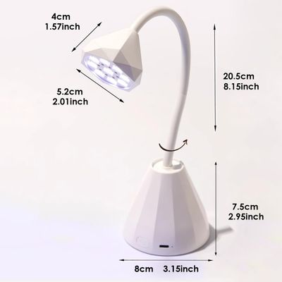 UV LED Nail Lamp with Smart Sensor, Portable Rechargeable Mini Lotus Hands Free Light Rotatable Cordless Nail Dryer Quick Dry Nail Gel Polish Curing Lamp Gooseneck Flash Cure Light for Home &amp; Salon