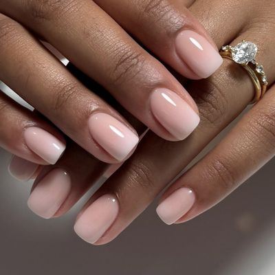 Square Press on Nails Square Short Fake Nails Nude False Nails Cute Glossy Full Cover Acrylic Nails Summer Glue on Nails Artificial Stick on Nails for Women Manicure DIY