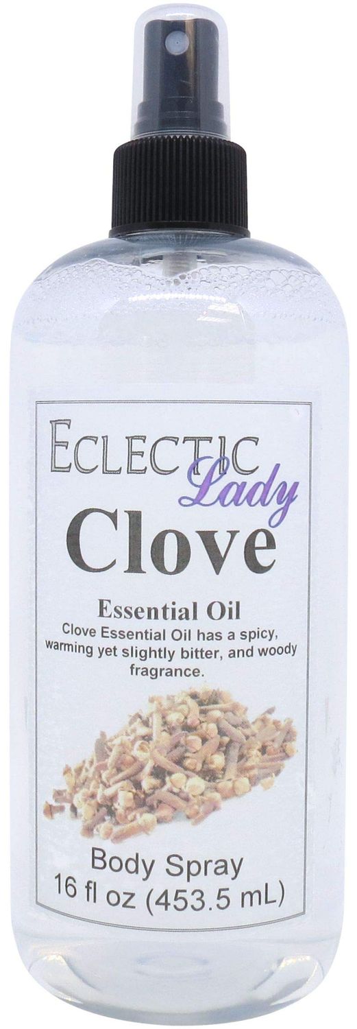 Eclectic Lady Clove Body Spray, 16 ounces, Body Mist for Women with Clean, Light &amp; Gentle Fragrance, Cologne with Soft, Subtle Aroma For Daily Use