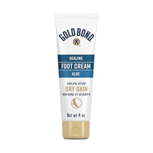 Gold Bond Healing Foot Cream, 4 oz. (Pack of 4), With Aloe, Nourishes &amp; Softens For Healthier Looking Feet