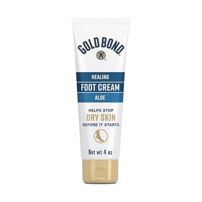 Gold Bond Healing Foot Cream, 4 oz. (Pack of 4), With Aloe, Nourishes &amp; Softens For Healthier Looking Feet
