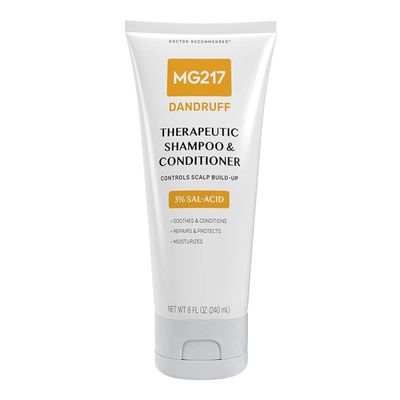 MG217 Dandruff Shampoo &amp; Conditioner, 3percent Salicylic Acid Shampoo &amp; Conditioner, 8 oz Tube, Clear