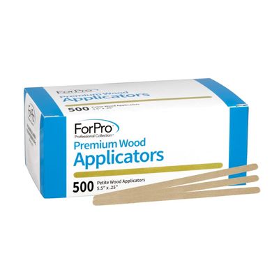 ForPro Professional Collection Premium Wood Applicators, Non-Sterile, Hair Removal Waxing, Petite, 4.5 L x .375 W, 500-Count