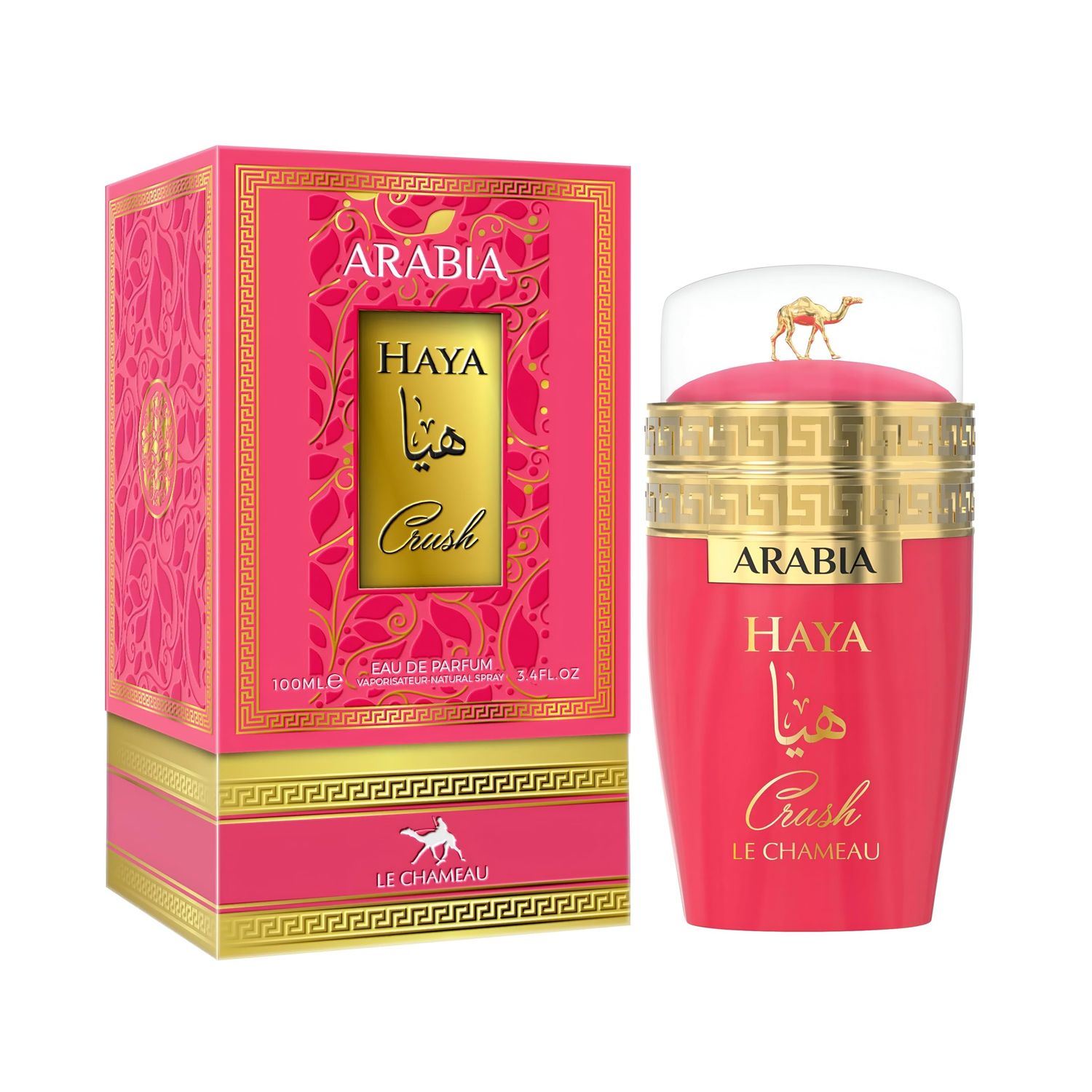 Arabian Haya Crush Eau De Parfum for Women 100 Ml / 3.4Oz - Original Fragrance From Dubai - Sweet Parfume With Notes of Sour Cherry, Raspberry, Marshmallow - Best Alternative of Yaras Candy