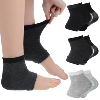 Cracked Heel Repair Socks - 2Pairs Moisturizing Heel Socks for Cracked Heels Moisturizer Spa Socks for Dry Cracked Feet Overnight, Foot Care Lotion Socks for Women (US Szie 7-9)