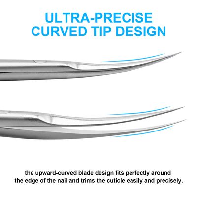 CGBE Cuticle Scissors, Professional 6-Blade Manicure Scissors, Stainless Steel Eyebrow Scissor, Cuticle Scissors Extra Fine Curved For Manicure, Eyelashes, Eyebrow, Toenail For Women And Men (Black)
