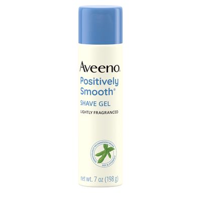 Aveeno Positively Smooth Moisturizing Shave Gel with Soy, Aloe, and Vitamin E to help Prevent Nicks, Cuts and Razor Bumps, Lightly Fragranced, 7 oz