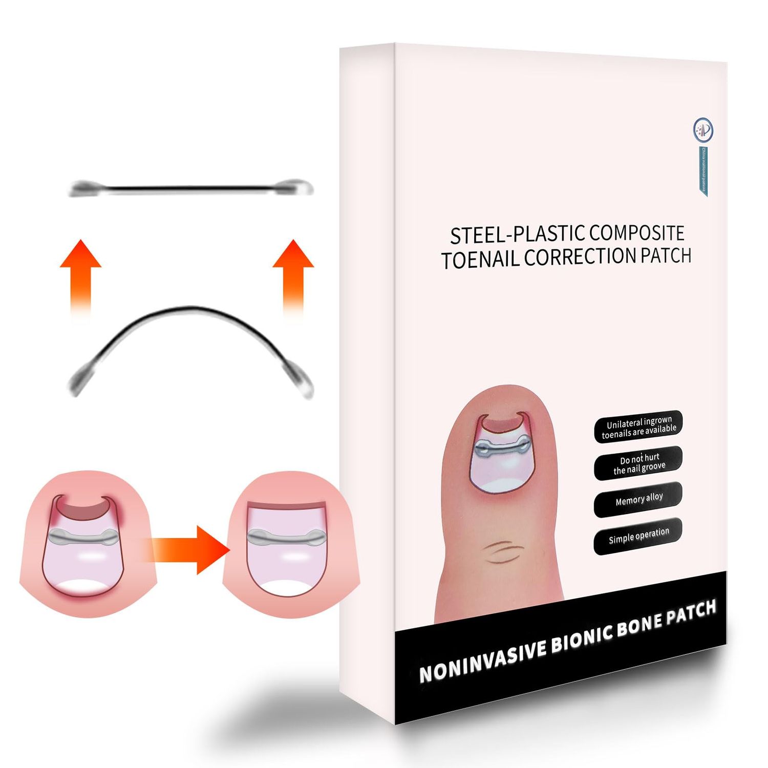 Titanium Alloy Silicone Ingrown Toenail Treatmen,Ingrown Toenail Removal Ingrown Toenail Removal Kit ngrown Toenail Removal Kit,Designed for Curved Nail Repair,Ingrown Toenail (0.67-0.79in)