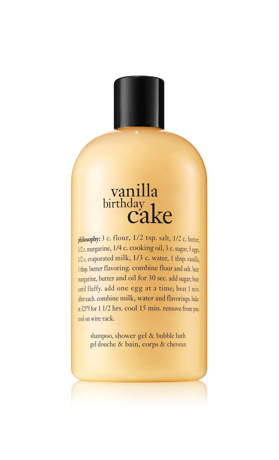philosophy vanilla birthday cake shampoo, shower gel &amp; bubble bath, 16 oz