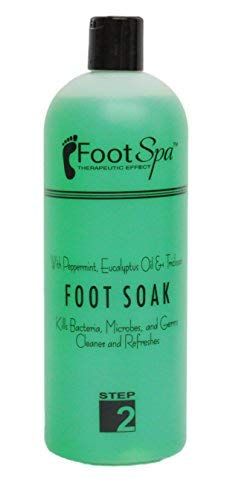FOOT SPA - Foot Soak - Cleanses, Softens, and Refreshes - Made With Eucalyptus &amp; Peppermint Oil - 32 Oz