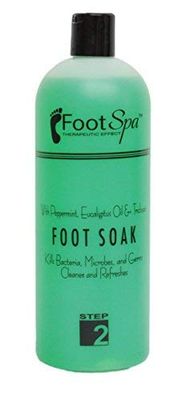 FOOT SPA - Foot Soak - Cleanses, Softens, and Refreshes - Made With Eucalyptus &amp; Peppermint Oil - 32 Oz