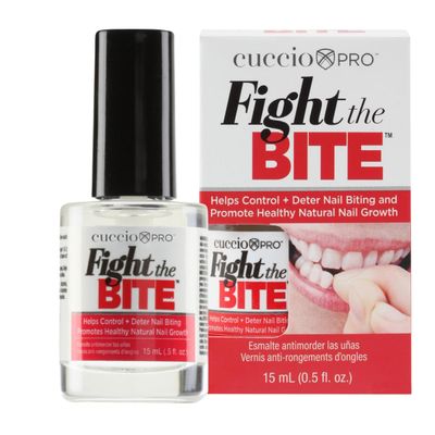 Cuccio Fight The Bite - Clear No Bite Nail Polish for Women &amp; Men - Bitter Nail Polish to Deter Nail Biting - Promote Healthy Nail Growth - 0.50 Fl. Oz.