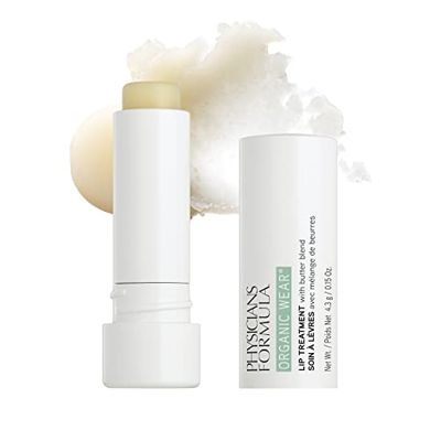 Physicians Formula Organic Wear Lip Balm Treatment, Ultra-Nourishing Shea Butter &amp; Coconut Oil Infused, Hydrating &amp; Conditioning for Smooth, Supple Lips, Cruelty Free