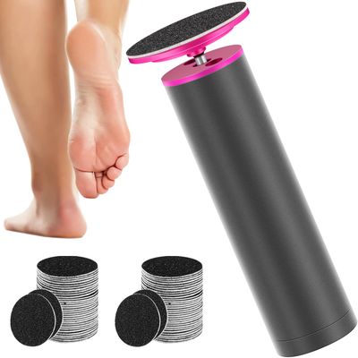 JARISE Derwave Electric Callus Remover for Feet, Professional Electric Foot File Scrubber Sander Grinder Cracked Heel Dead Skin Callus Removal Pedicure Tool with 60 Sanding Disc for Men &amp; Women