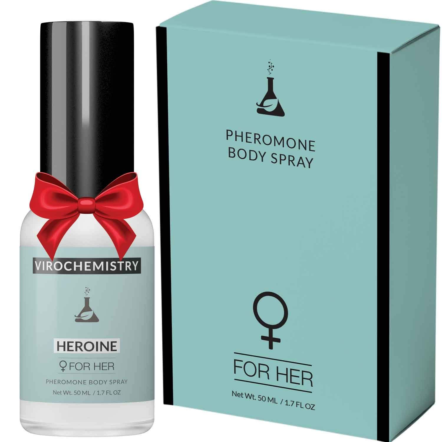VIROCHEMISTRY Pheromones For Women (HEROINE) Body Spray - Elegant, Ultra Strength Organic Human Pheromones Fragrance Body Spray 50mL - Human Grade Pheromones to Attract Men