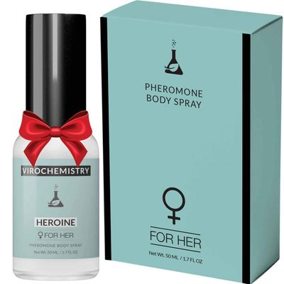 VIROCHEMISTRY Pheromones For Women (HEROINE) Body Spray - Elegant, Ultra Strength Organic Human Pheromones Fragrance Body Spray 50mL - Human Grade Pheromones to Attract Men