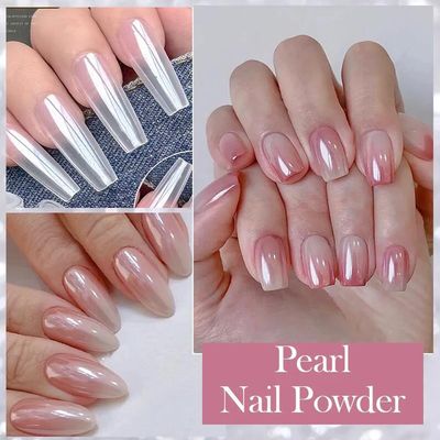 1 Box Laser Nail Glitter Peacock Mirror Powder Laser Dust Nail Art Chrome Pigment Powder Rose Gold Silver Mix Nail Art Glitter Sequins DIY Sparkly Paillette Charm Flakes Gel Nail Decorations