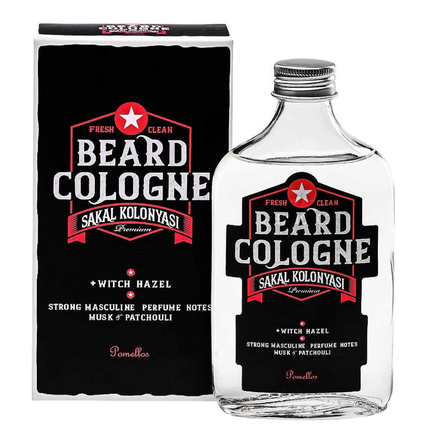 Pomellos Eau de Cologne by eeose (Beard Cologne - Musk&amp; Patchouli Red Label, 250ml)