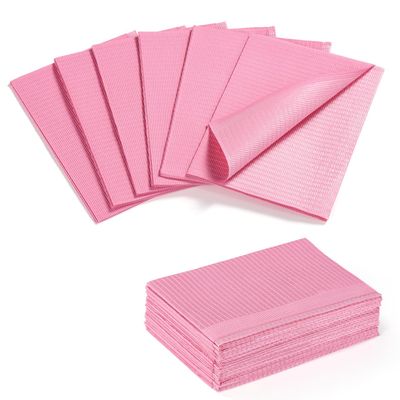Etercycle Disposable Nail Mats - 20Pcs Fordable Nail Art Table Mats for Table Acrylic Nail Practice Sheet, 3 Ply Waterproof 13 X 18 Clean Pads Nail Art Accessories (Pink)