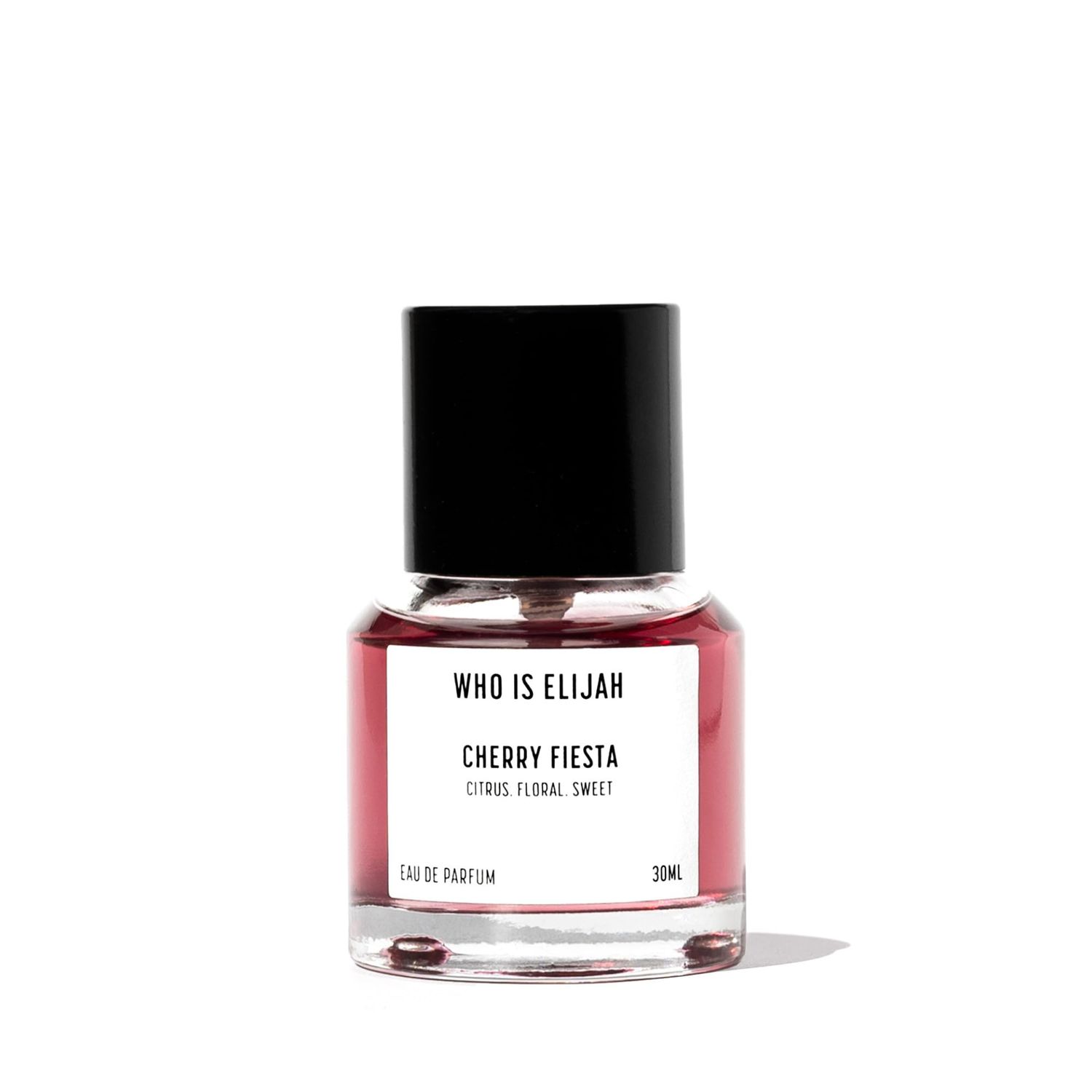 WHO IS ELIJAH Cherry Fiesta Perfume, Unisex Eau de Parfum for Men &amp; Women, Citrus, Floral &amp; Sweet Fragrance with Long Lasting Notes of Mandarin, Pear, Anise, Cherry, Vanilla &amp; Patchouli, 1 Fl Oz