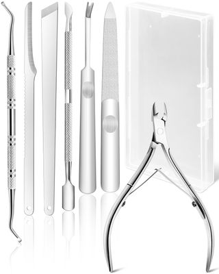 BLATOWN 7pc Ingrown Toenail Remover Pedicure Tools Kit, Nail Clippers, File and Lifters Set for In Grown nails Removal, Professional Surgical Stainless Ingrown Toenail Tool Under Nail Cleaner