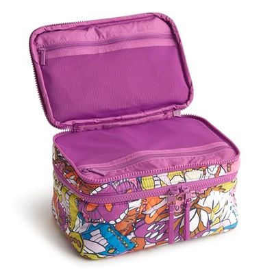 Vera Bradley Featherweight Brush Up Cosmetic Case, Flutter