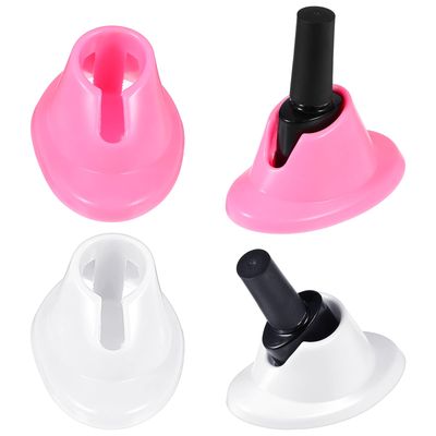 YUXIANLB 4PCS Nail Polish Bottle Holder Soft Rubber Nail Polish Bottle Holder Anti-Spill Bottle Stand Nail Holder For Painting Nails Manicure Display Tools Nail Polish Accessories Nail Art Supplies