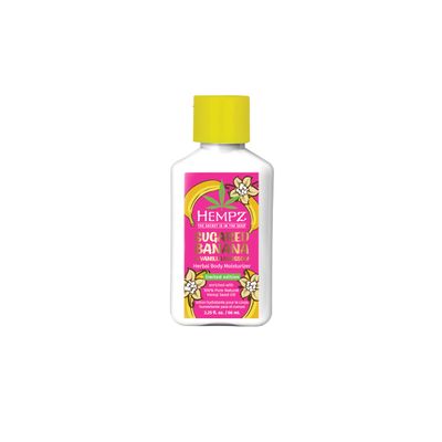 Hempz Mini Sugared Banana &amp; Vanilla Blossom Body Lotion, Ultra Hydrating Moisturizer for men and women, 2.25 oz
