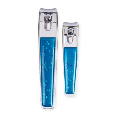 TRIM Azure Collection Clipper Set - Precision-Ground Cutting Edges for Clean, Even Cuts - Convenient and Easy to Use - Perfect for at-Home Manicures and Pedicures - Carbon Steel