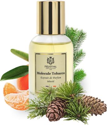 PREparfume From France Molecule Tobacco 30ml - Citrus Woody Amber Scent From France - Luxury Fragrance with Mandarin, Saffron - Long Lasting Perfume With Frankincense and Amber Notes